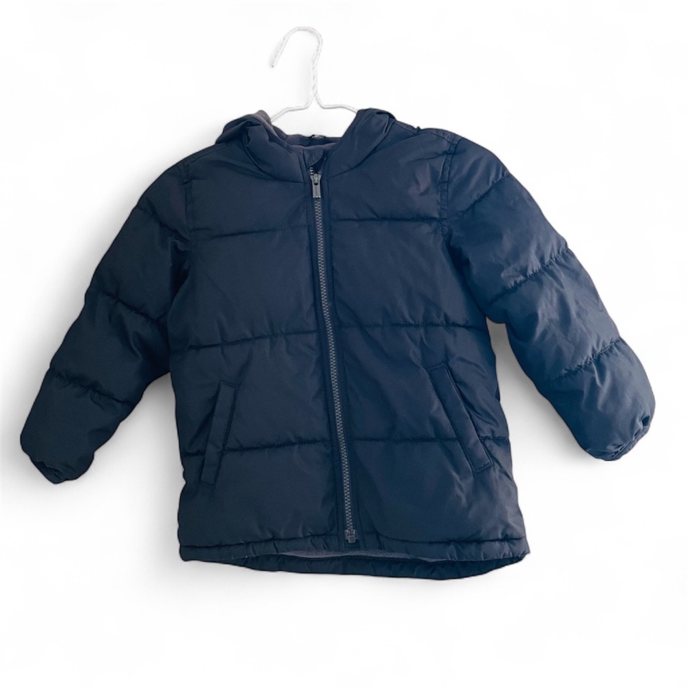Boys 5T Old Navy Black Fleece Lined Jacket Warm
